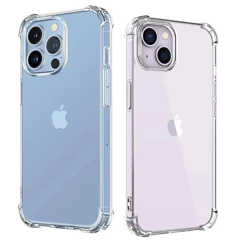 Funda de lujo transparente a prueba de golpes para iPhone 15, 14, 13, 12, 11 Pro Max, funda trasera transparente para iPhone 13, 12, 14 y 15 Plus
